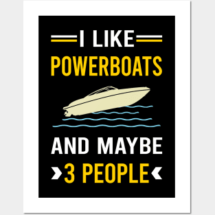 3 People Powerboat Powerboats Posters and Art